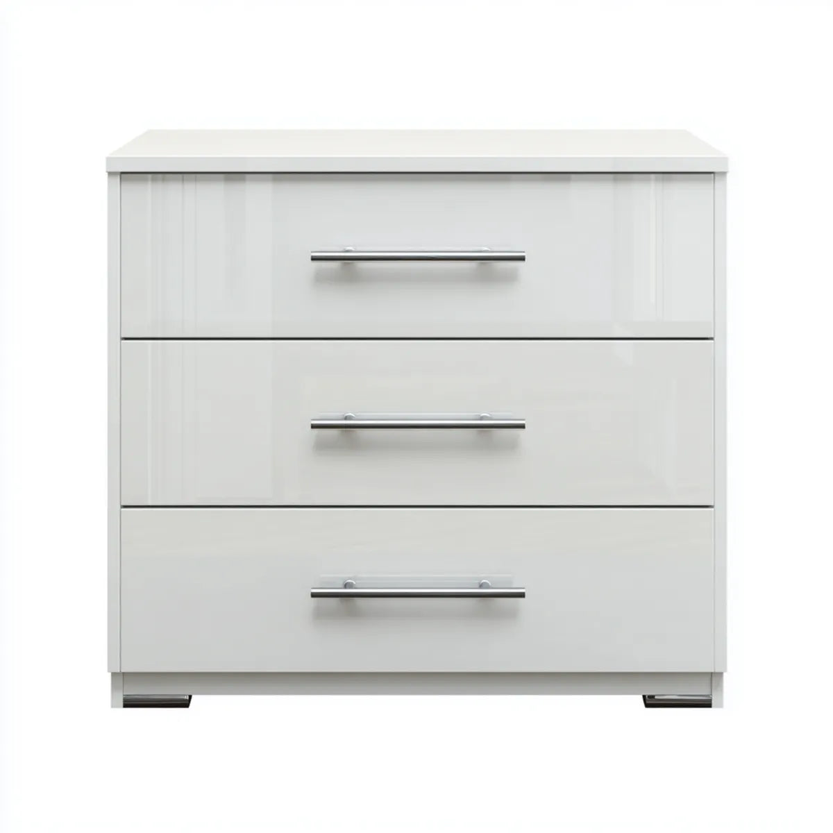 Komoda, Klatka piersiowa z 3 szufladami biały 80 x 40 x 80 cm MDF prostokątna