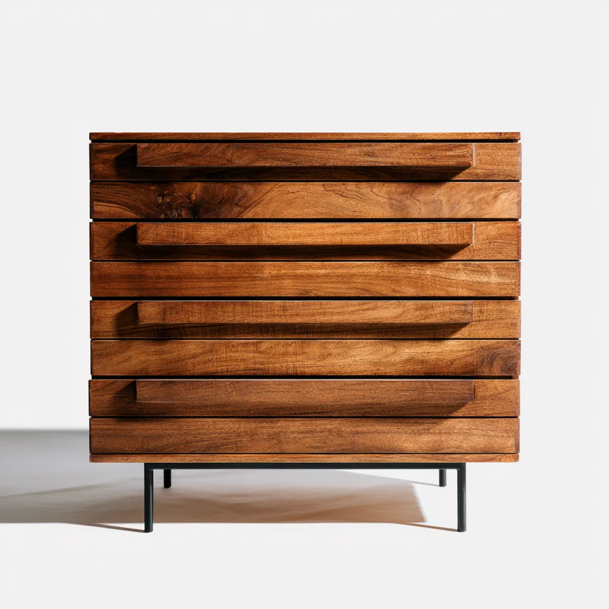 Komoda, Ilość szuflad z 6 szufladami Brązowy 100 x 45 x 100 cm z drewna mango litego prostokątna