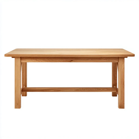 Stół jadalny Drewno stałe Dębowy naturalna prostokątna 180 x 90 x 75 cm