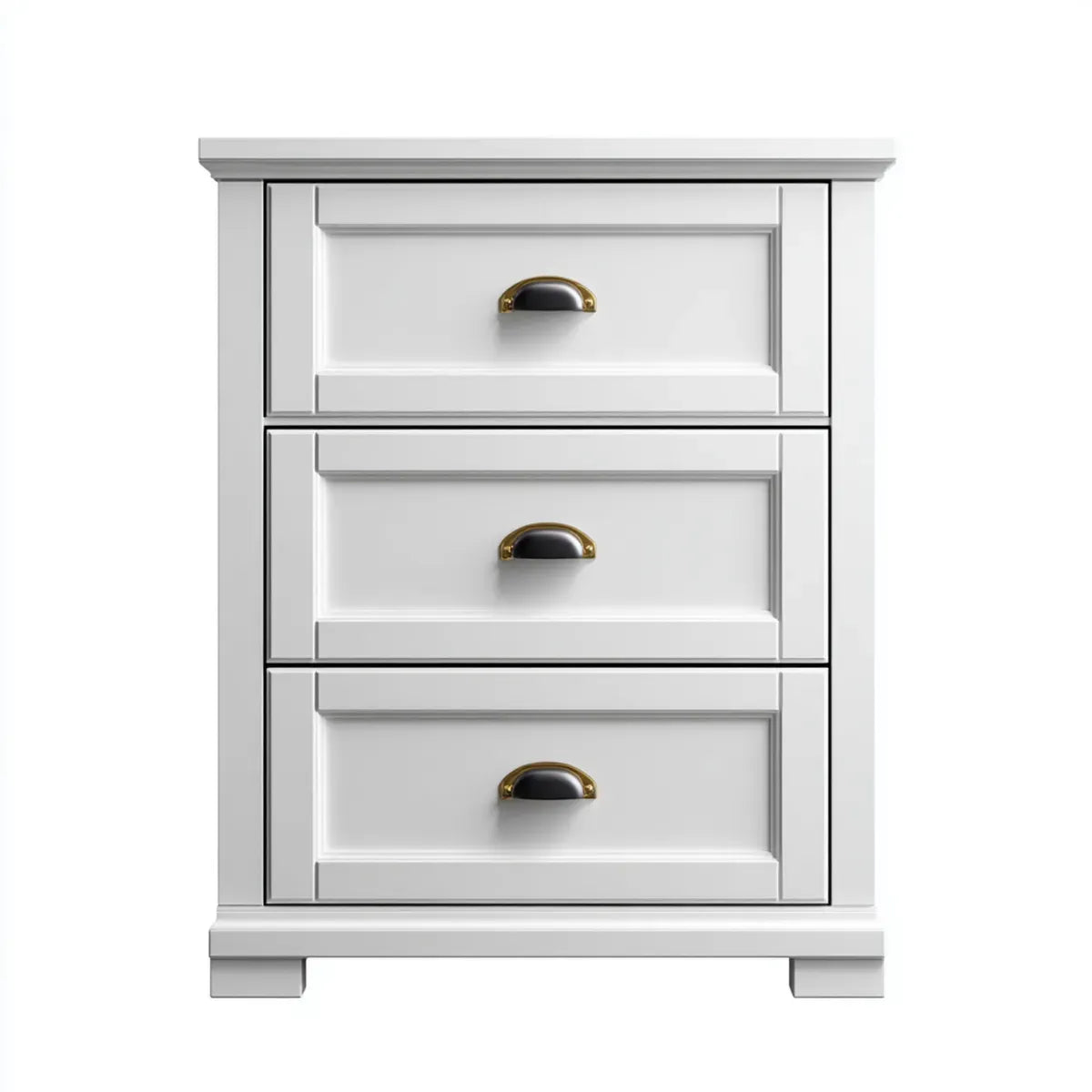 Komoda, Koszulka kredens biały 80 x 40 x 100 cm z płyty MDF z 3 szufladami