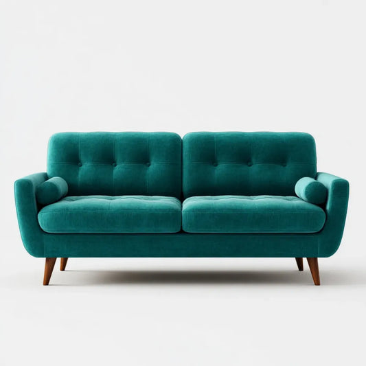 sofa 2-osobowa ropopochodne zielone 160 x 80 x 85 cm poliester inclusive prostokątna