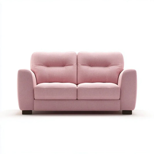 Sofa, 2-fotelowa sofa różowa 145 x 85 x 84 cm poliestrowy prostokątna