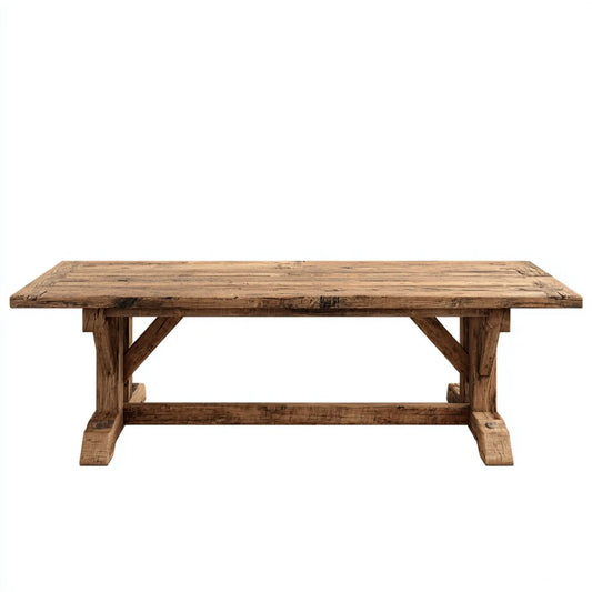 Stół jadalny z litego drewna o wymiarach 200 x 100 x 76 cm prostokątnych